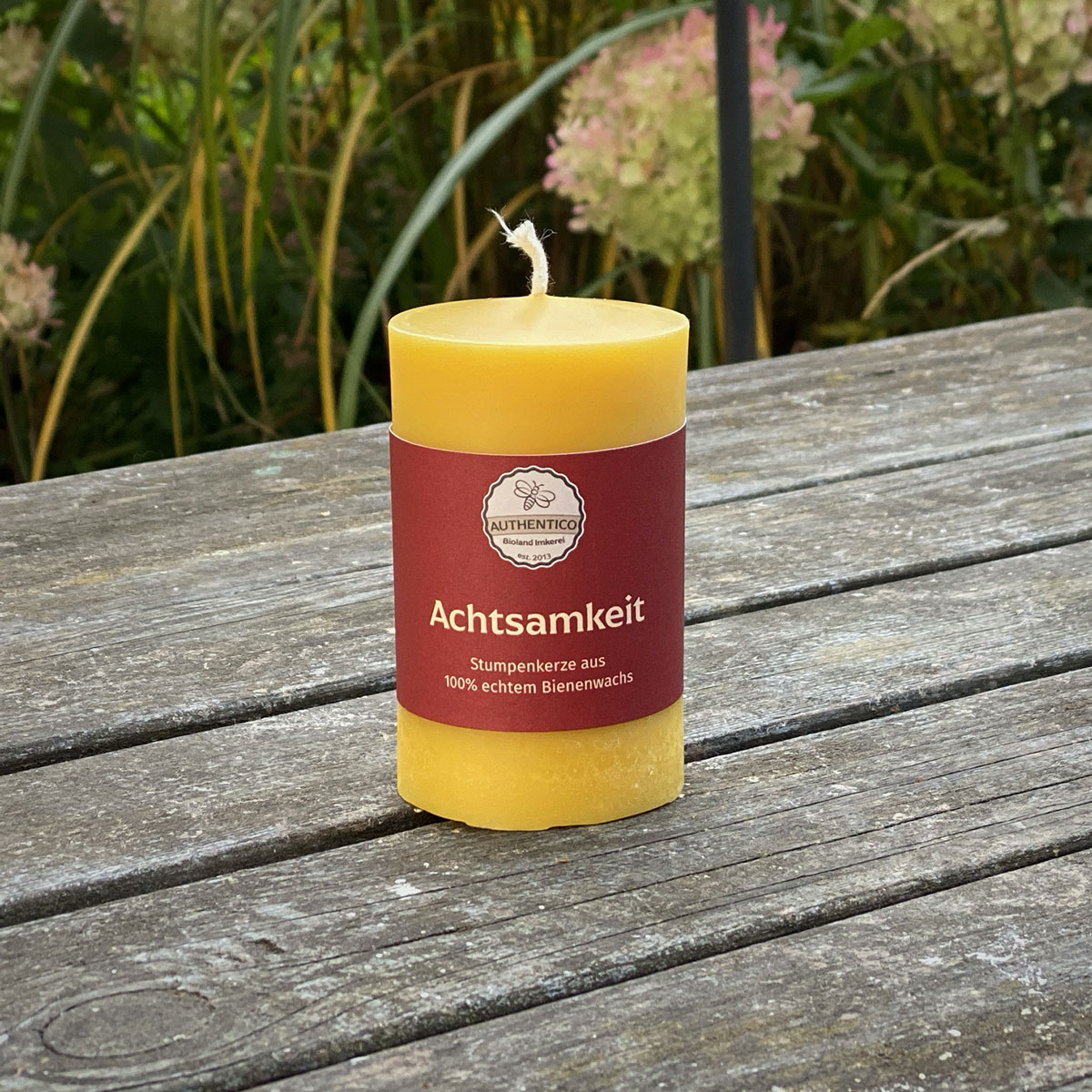 Bienenwachskerze kaufen – Stumpenkerze 300 g